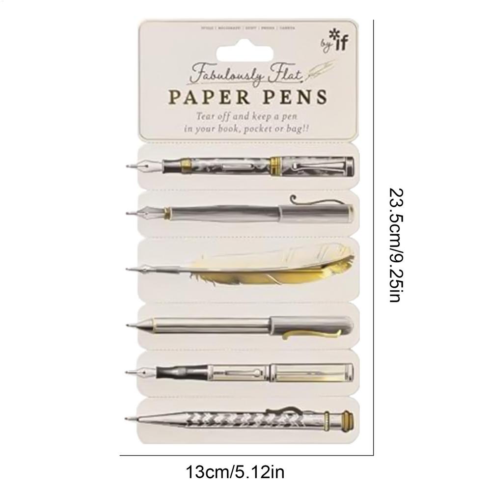 

Бумажная ручка закладка плоская бумажная ручка черные чернила закладка взрослые студенты дом школа канцелярские товары отрывная карманный карандаш новинка