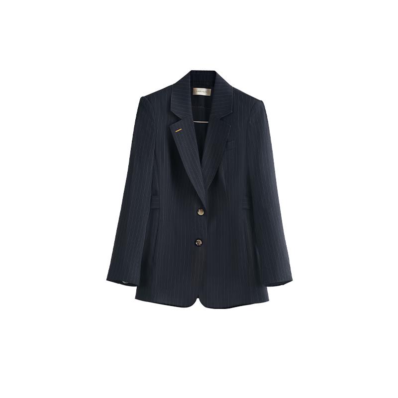 LadyS Elite Striped Wool Blend Business Suit Separates