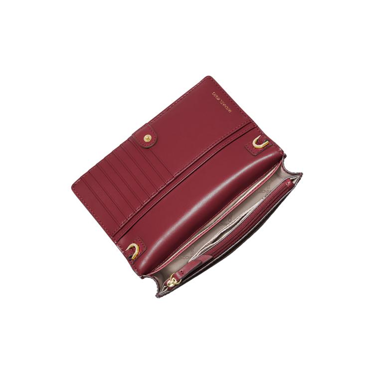 New MICHAEL KORS Jet Set Charm Leather Crossbody Bag, Shoulder Bag Small Women's Burgundy 32S1GT9C5L-950