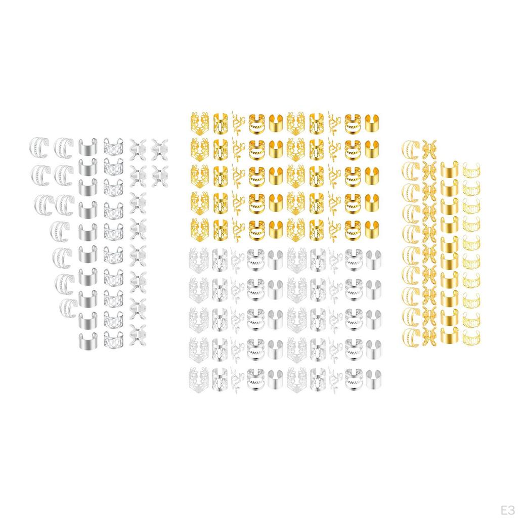 Braids Clips Dreadlocks Beads Adjustable Hair Cuffs Rings Dreadlock Accessories Braiding