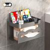 Wall-Mounted Toilet Paper & Tissue Box Storage Rack
