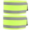 2 Stück Reflektierender Beinriemen Outdoor Sicherheitsband Verstellbares Lauf-Handgelenkband Hohe Sichtbarkeit Fluoreszierende Armbänder Radfahren