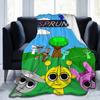 Sprunki Blanket Flannel Summer Air Conditioning Music-Mixing Game  Multifunction Ultra-Soft Throw Blankets for Bedding Rug Piece