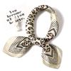 European and American Classic Leopard Print Scarf Simulation Silk Small Square Scarf Women's Professional Scarf Large Grid Simple and Versatile Small