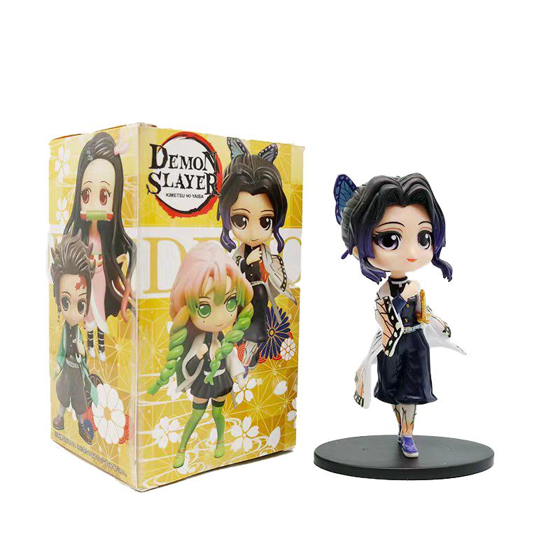 8pcs Anime Demon Slayer blind box Tanjiro Kamado Nezuko cartoon figure PVC model ornament child Christmas Halloween gift