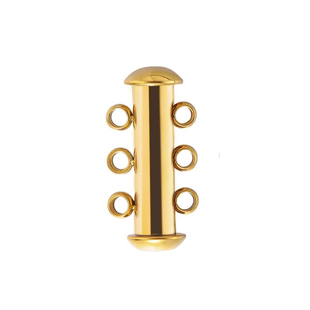 3pcs Stainless Steel Magnetic Slide Tube Clasps for DIY Layer Necklace Bracelet 3 Loops Connectors Jewelry Findings Supplies