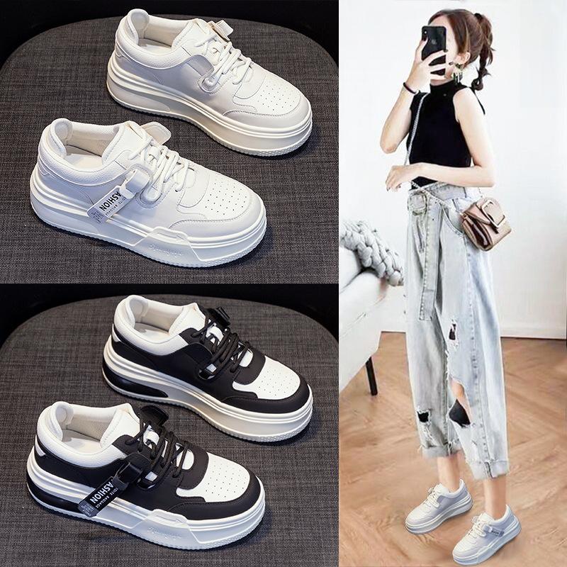 Casual women's winter new versatile platform women's shoes fleece sports board shoes
