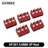 10PCS PCB Terminal Block Connector Pitch 5.0mm KF301 Straight Pin 2P 3P Screw PCB Terminal Blocks Connector Blue Black Green