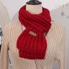 Casual Winter Knitted Scarves Korean Style Men Women Scarf Fashion Solid Color Knit Scarf  Gifts