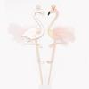 1pcs Cake Insert High Flash Feather Flamingo Insert Birthday Cake Insert Party Decoration Plugin