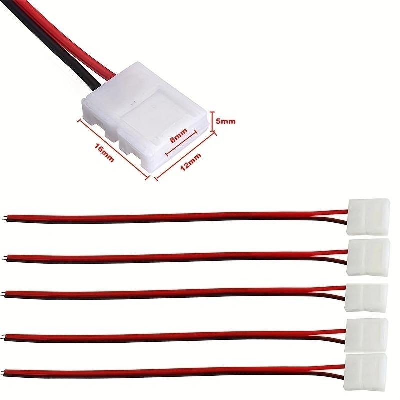 10Pcs Practical No Welding Ribbon 2 Pin Led Strip Adapter PCB Connector Cable For 3528 Single Color