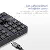 Skyeen Mini Numeric Keypad, 35-Key 2.4G Wireless Ultra-Slim Portable Keyboard with Screen Display, Indicator Lights, Built-in Rechargeable Battery,