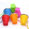 200ml Portable Cups BPA FREE Food Grade Water Cup Silicone Retractable Folding Cup with Lid Outdoor Coffee Travel Water Cup