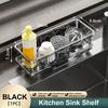 Faucet Drain Rack Kitchenware Countertop Cleaning Drain Rack Sink Storage Rack Dishcloth Rack