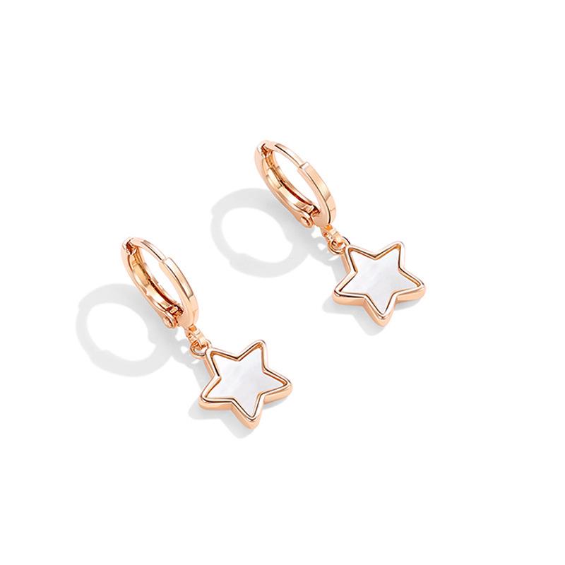 Trendy Korean Minimalist Star Ear Cuff & Stud Earrings