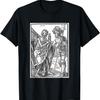 Death and the Landsknecht by Albrecht Durer (1511) Unisex-Adults T-Shirt Black Small Short Sleeve Classic Art History Military