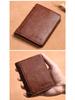 Men's Cross-Border Slim Tri-Fold Leather Wallet with ID and Card Holder