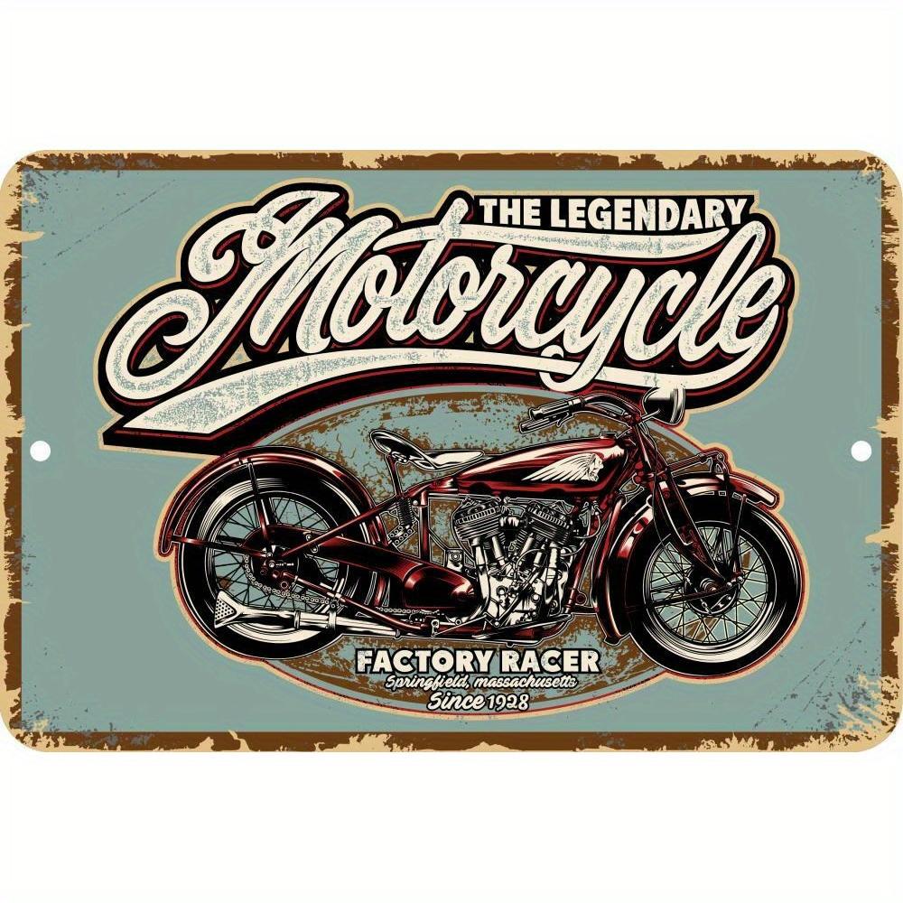 

Vintage Motorcycle Biker Aluminum Tin Sign The Legendary Retro Wall Decor for Man Cave Bar or Home Durable Iron Plaque w aluminum 20x30cm