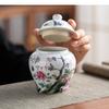 Ceramic Tea Canisters Small Storage Tanks Sealed Jars Chinese Porcelain Tabletop Container Coffee Sugar