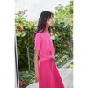 THE GREEN LAB Women'S Twist Modal Short Sleeve T-Shirt [Pink]