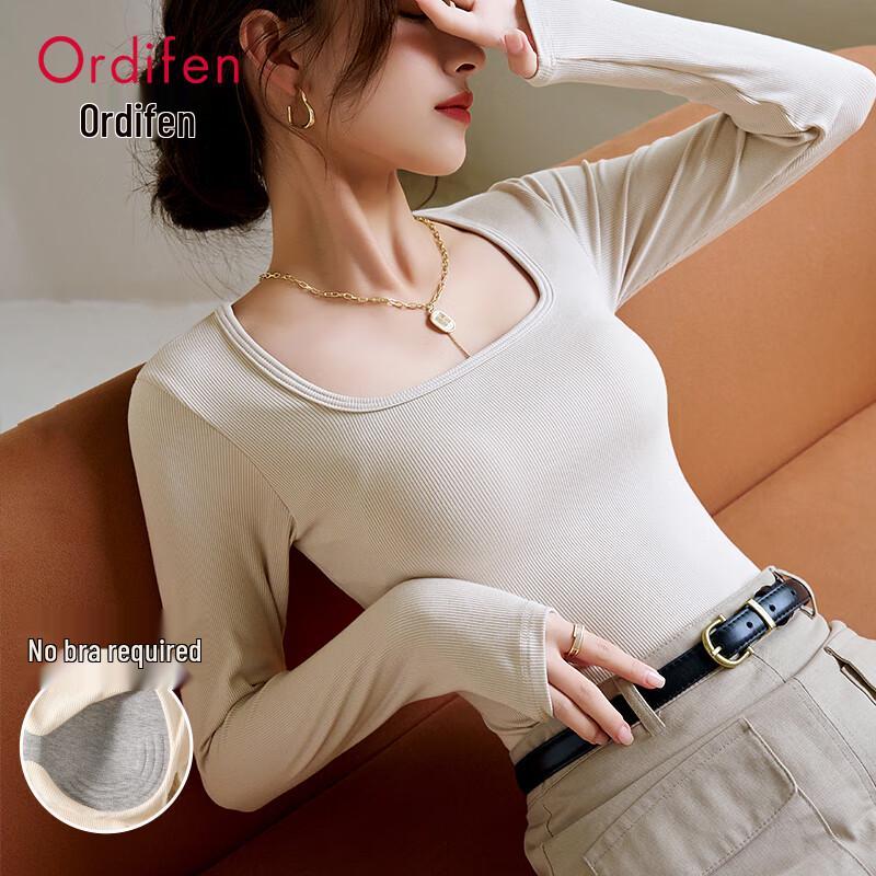 

Aodifen Women s Thermal U-Neck Padded Base Layer Top One Size