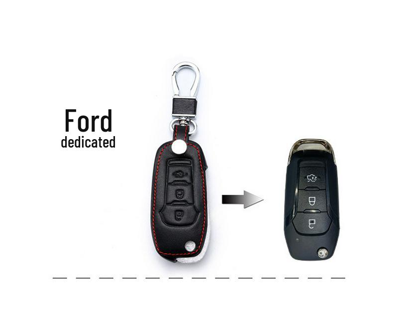 Ford Focus Mondeo 1.5T Genuine Leather Folding Key Case Cover