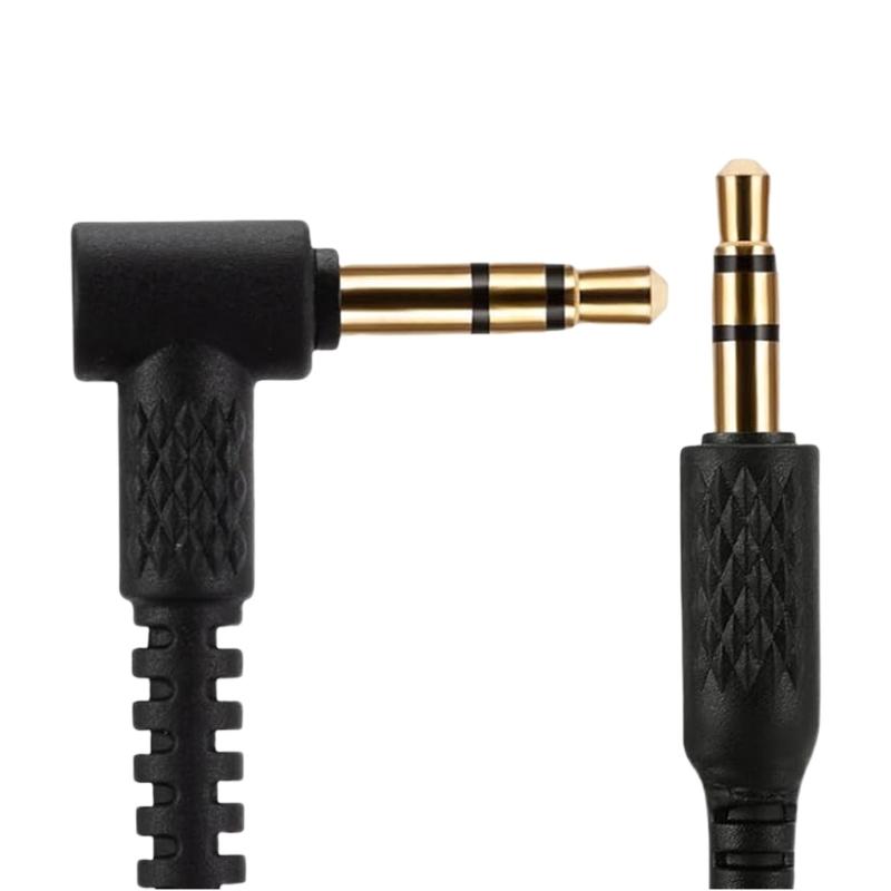 High Fidelitys 3.5mm Stereo Cable For Monitor Major 2 Major 3 Headphone Spirals Wire Cord Metal Connectors L Shaped Plugs