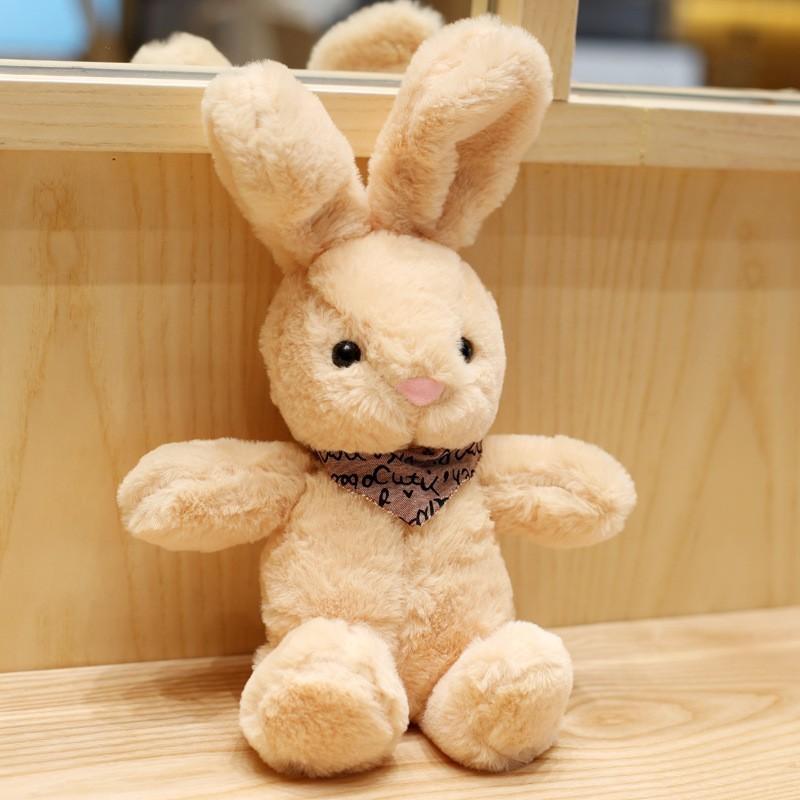 Colorful Rabbit Scarf Plush Toy Cute Cartoon Kid Companion Birthday Gift Doll
