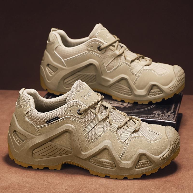 

Outdoor shoes men s new outdoor tooling shoes hiking shoes low-top training shoes men s work non-slip hiking shoes 44 хакі