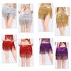 Sequins Wrap Skirt Belly Dance Hip Scarf Wrap Sparkles Mini Skirt Raves Festival Outfit Halloween Costume for Women Girls