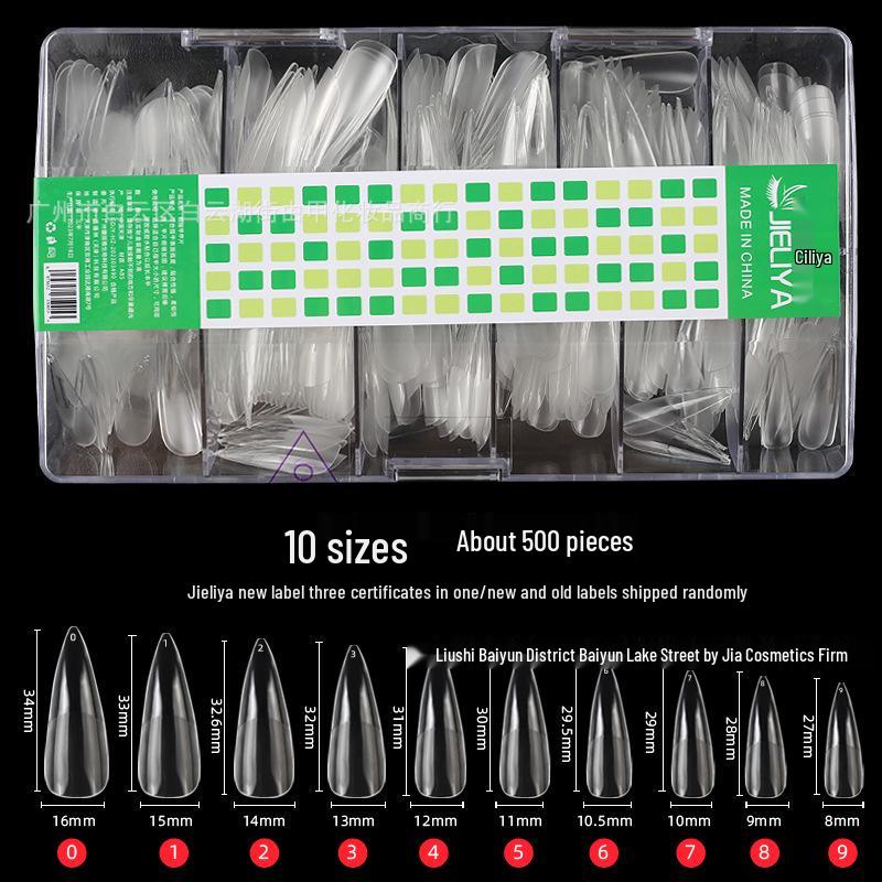 

Jieliya Ultra-Thin Seamless Pointed Nail Tips for Carving and Extension