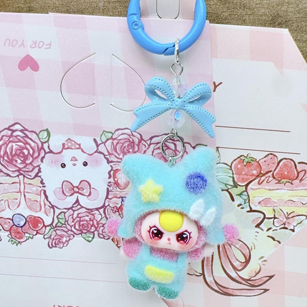 Dopamine Beanie Cartoon Keychain: Trendy Pendant for Kids and Adults