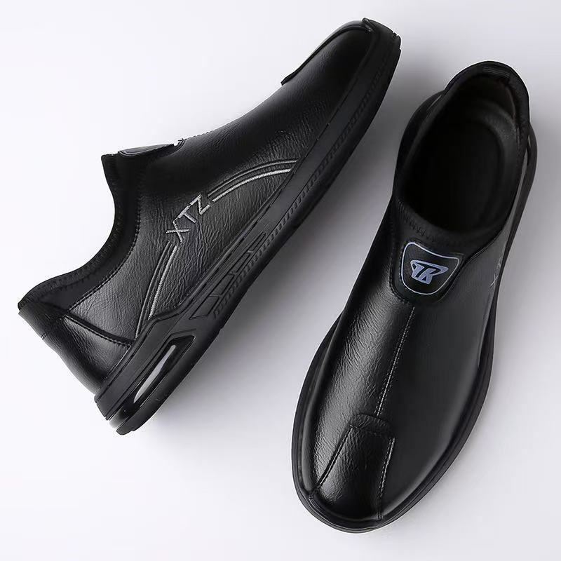 Shoes men's 2025 spring new business leather casual shoes one-pedal lazy shoes non-slip soft-soled British men's shoes