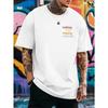 European Size Graphic Summer Outdoor Men's Short-sleeved T-shirt for Summer Fashion Trendy Top Printed Men's Base Shirt Spring and Summer Round Neck