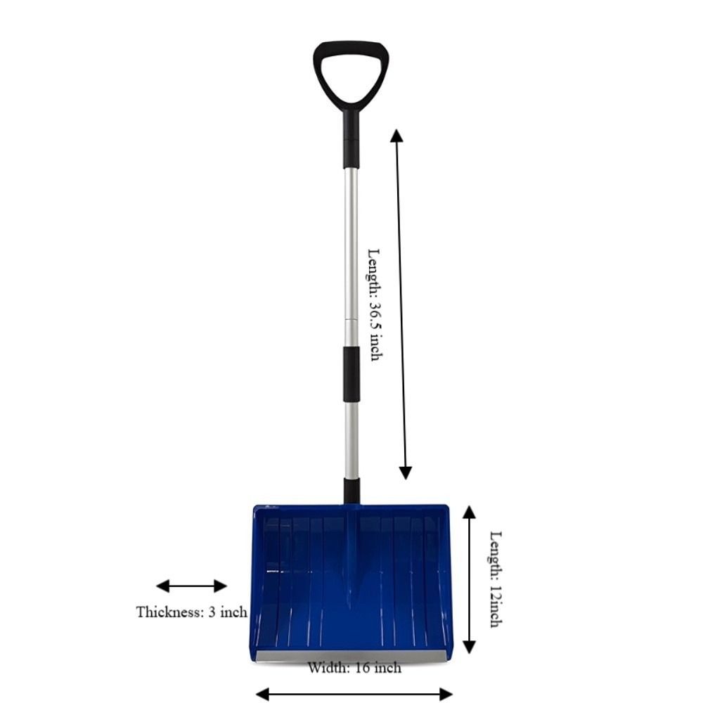 Aluminum+PP Snow Shovel Large Capacity Detachable Handle Portable Snow Shovel Lightweight Wide Scoop Detachable Snow Shovel