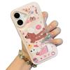 Dessert Dachshund Bulge Bag Suitable for Apple 16/17promax Mobile Phone Case IP15 Leather Pattern Air Cushion 14Pro Cute