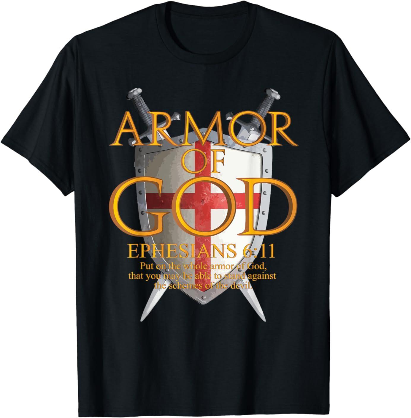 NEW LIMITED Armor Of God Ephesians Bible Verse Religious Christian T-Shirt S-4XL S