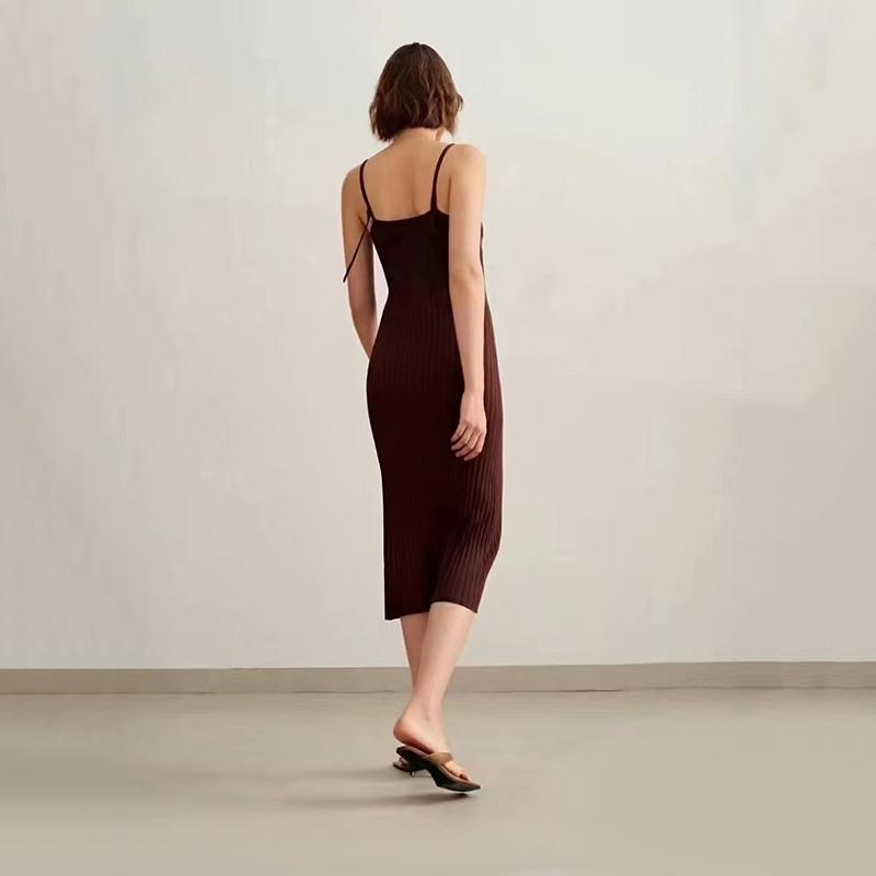 NEIWAI spring/summer slim fit ribbed camisole knit dress