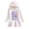 Vestito arcobaleno Cacciatore di demoni Kpop - Vestito da principessa plissettato con cappuccio a maniche lunghe per bambina per primavera e autunno