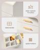 Lolalet Makeup Organizer with PU Spacious Skincare Storage Display Case for and Beauty for Vanity and Easy To Clean Cream Drawer, Leather, Holder,