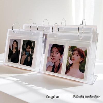 Transparent Acrylic Desktop Calendar and Polaroid Storage Album - 3" & 5" Photo and Card Organizer