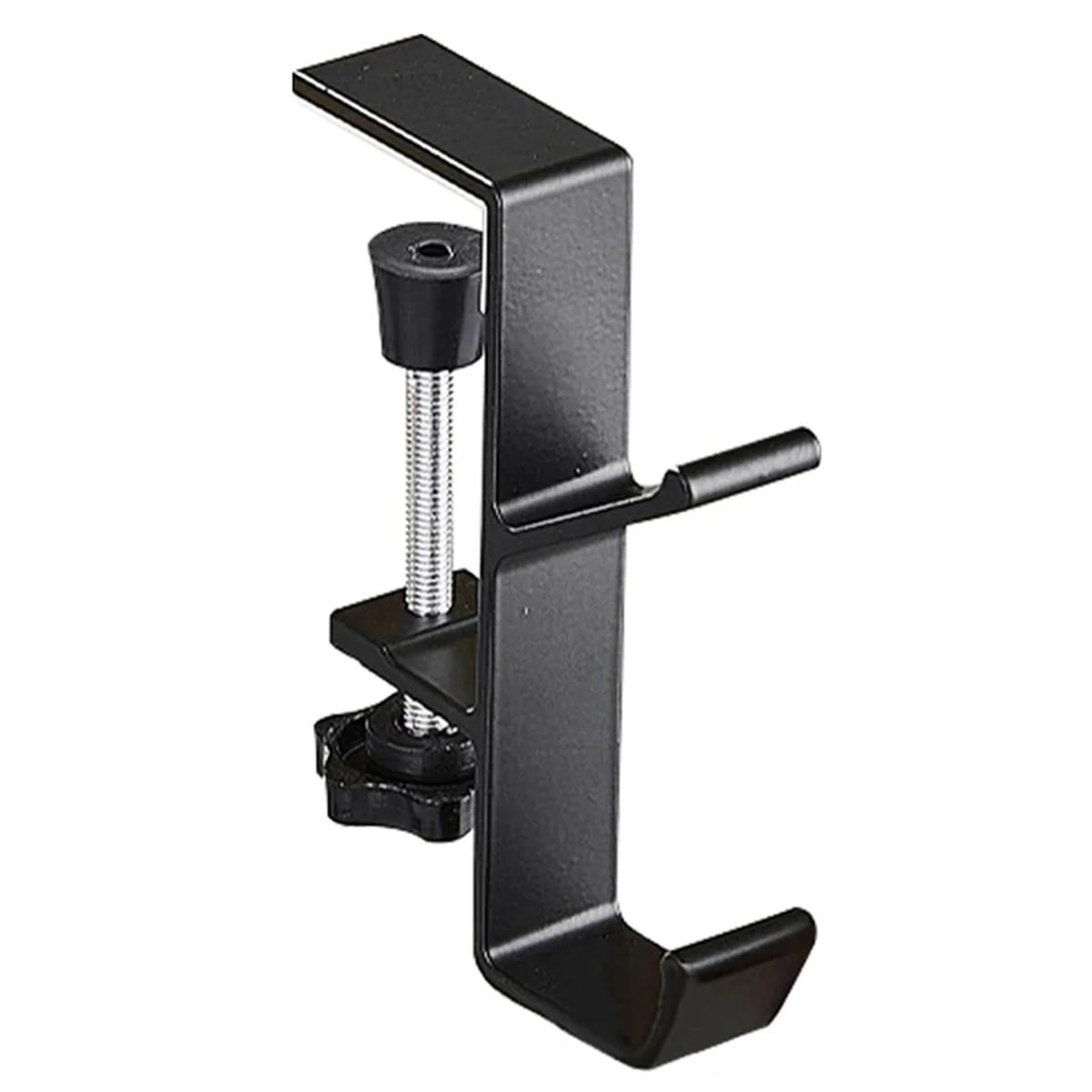 

Многофункциональный крючок для края стола, регулируемый крючок для хранения рюкзака, портативная подставка для сумок, крючок-вешалка для края стола для дома и офиса, без сверления чёрный