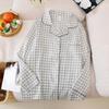 Herbst Wolken Baumwoll-Pyjama-Set für Damen - Langarm und Hose, Süß und Stilvoll für Zuhause oder Draußen