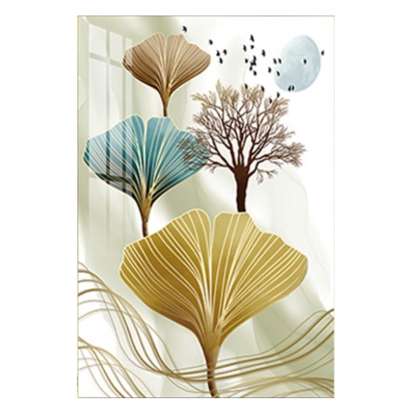 Culoarea plantelor abstracte, frunze, artă de perete, pictură pe pânză, cuadros, postere, poster nordic, imagini de perete pentru camera de zi, fără încadrare