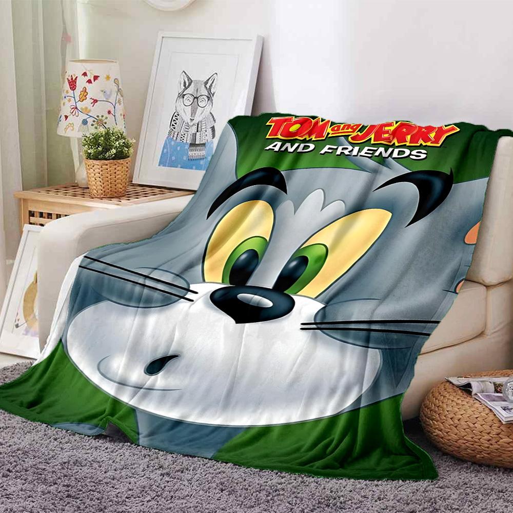 

1pc Tom and Jerry Flannel Blanket Soft Warm Throw for Home, Office, Travel, All-Season Cozy Bedding GiftL1164 80cmx120cm(31inx47in)