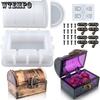 Storage Box Resin Molds with Lock Clasps for Epoxy Casting Decor Container for Storage DIY Crafts Office Home Decor Supplies Molds