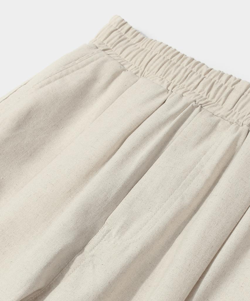 INDUST Semi-Wide Single-Pleat Linen Pants_5 Colors