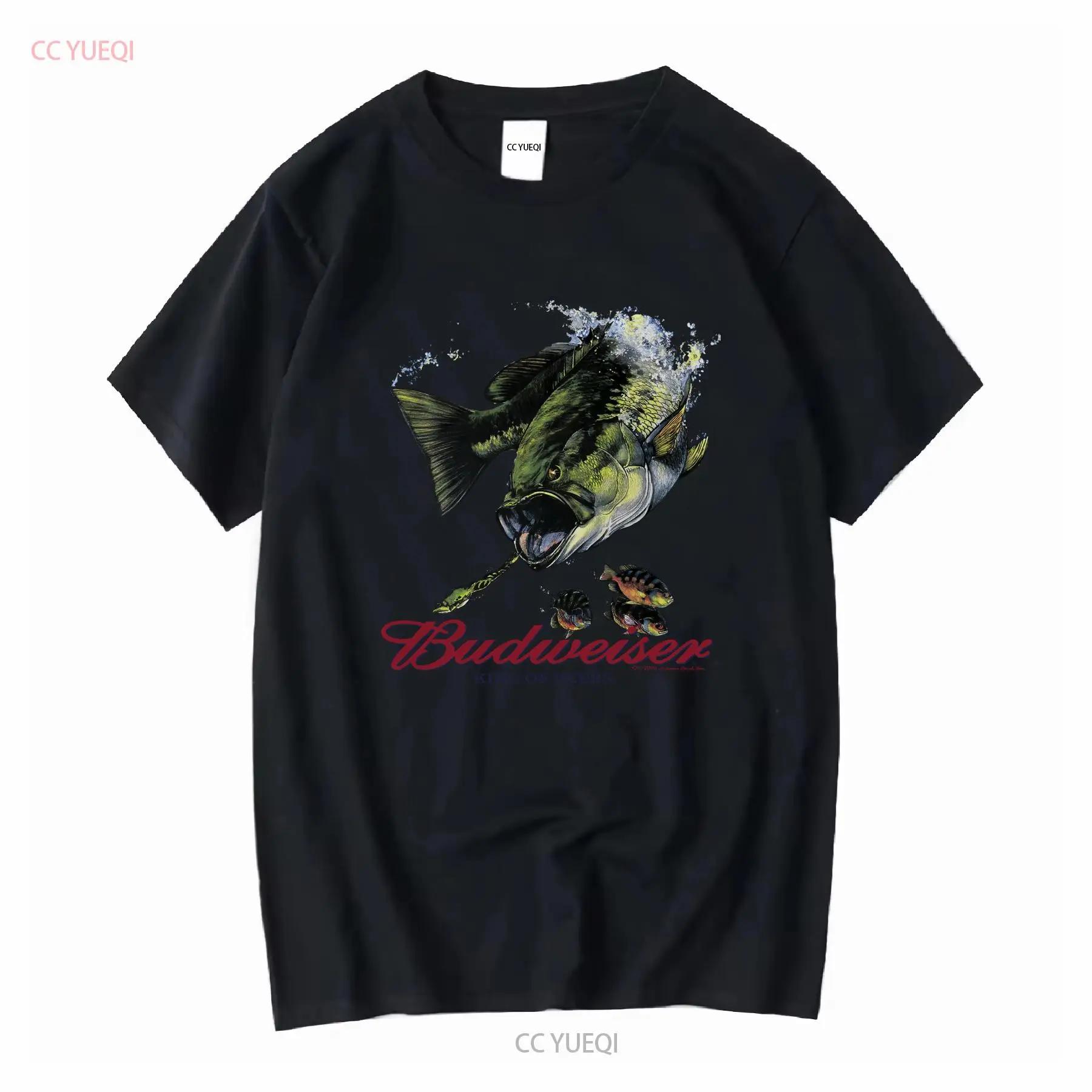 Vintage 2000s Budweiser T Shirt Fly Fishing Green Frogs Buds For You XL Bass long or short sleeves vintage Washed streetwear S разноцветный