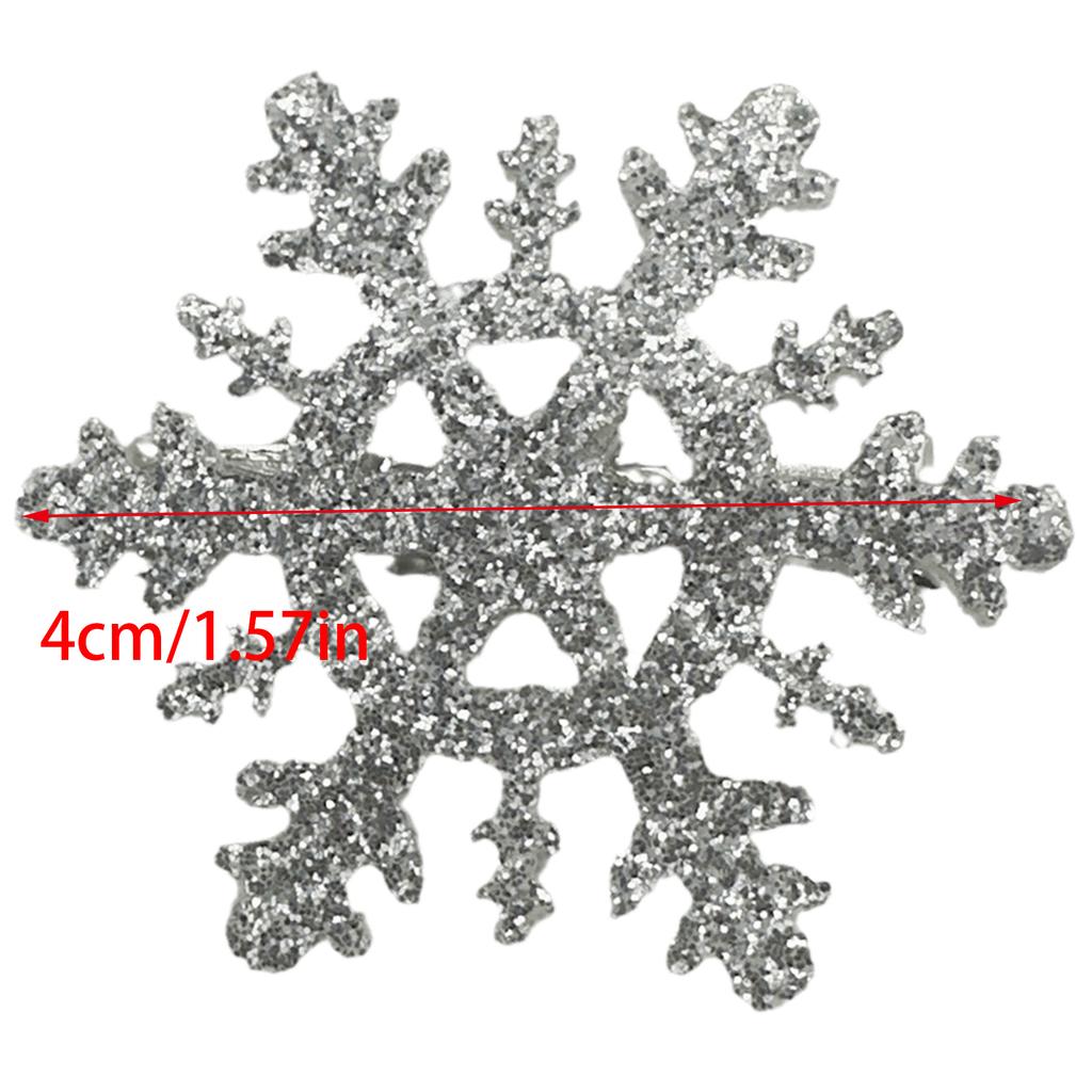 Snowflake Barrettes Studded Christmas Glitter Elegant Snowflake Hair Clip Christmas for Women, Snowflake