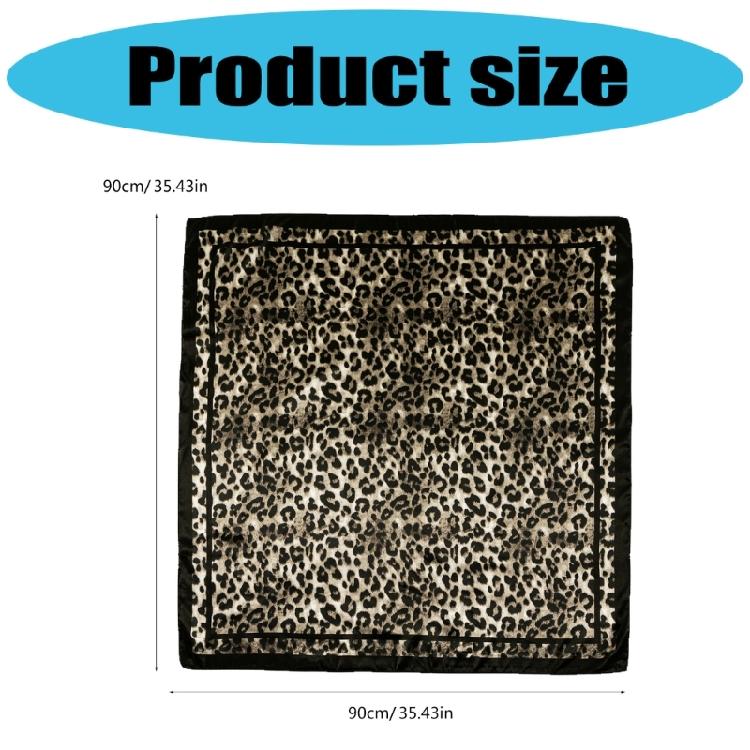 Lightweight Sun Resistant Neckerchief Polyester Headwear Scarf Feature Bold Leopard Print Design 90cm Kerchief